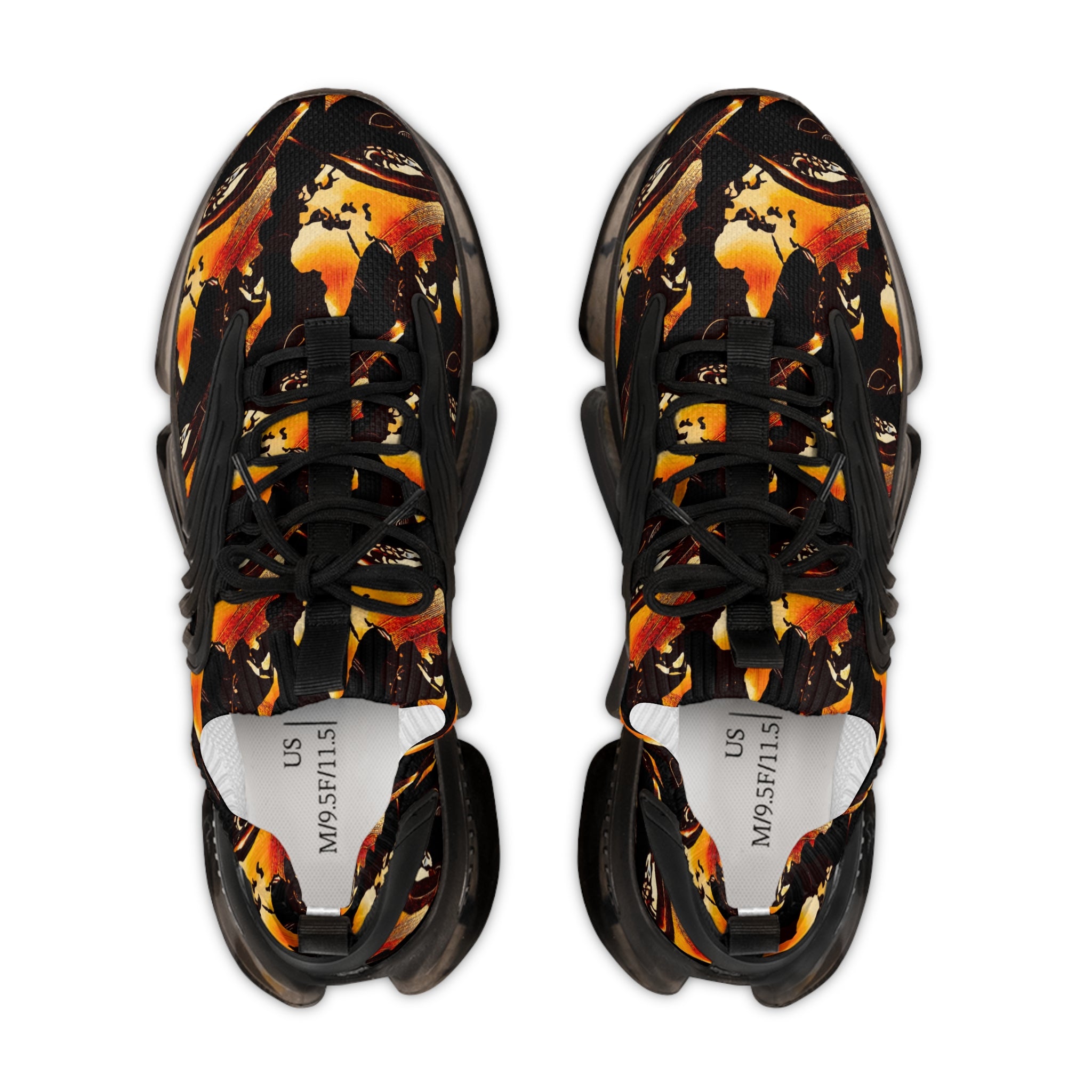 Midnight Flame Men’s Mesh Sneakers