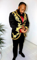 Black Golden Men Blazer KDS Ketchure - KDS Ketchure