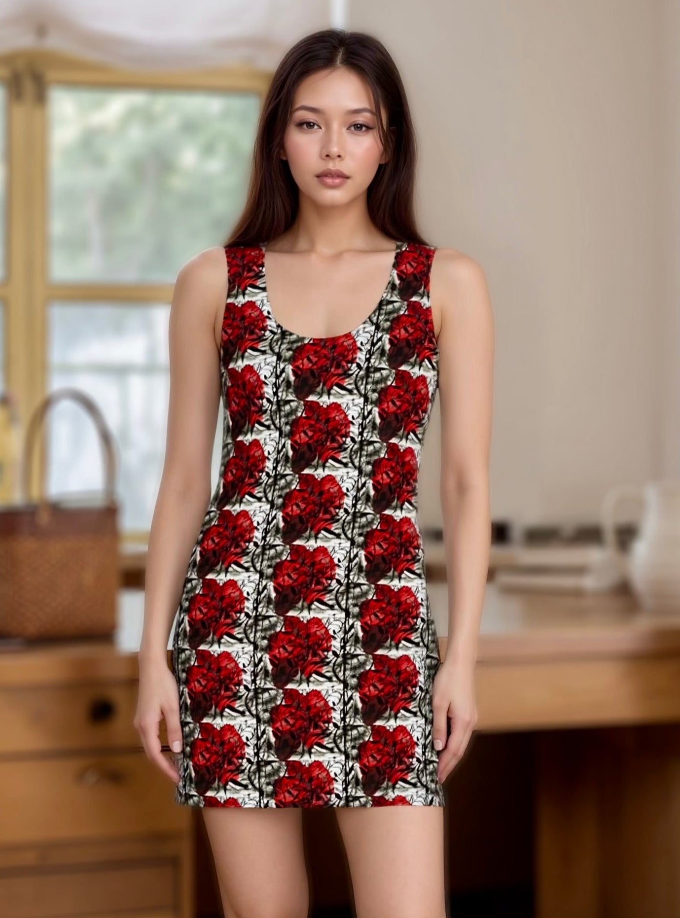 Red Rose Bodycon dress