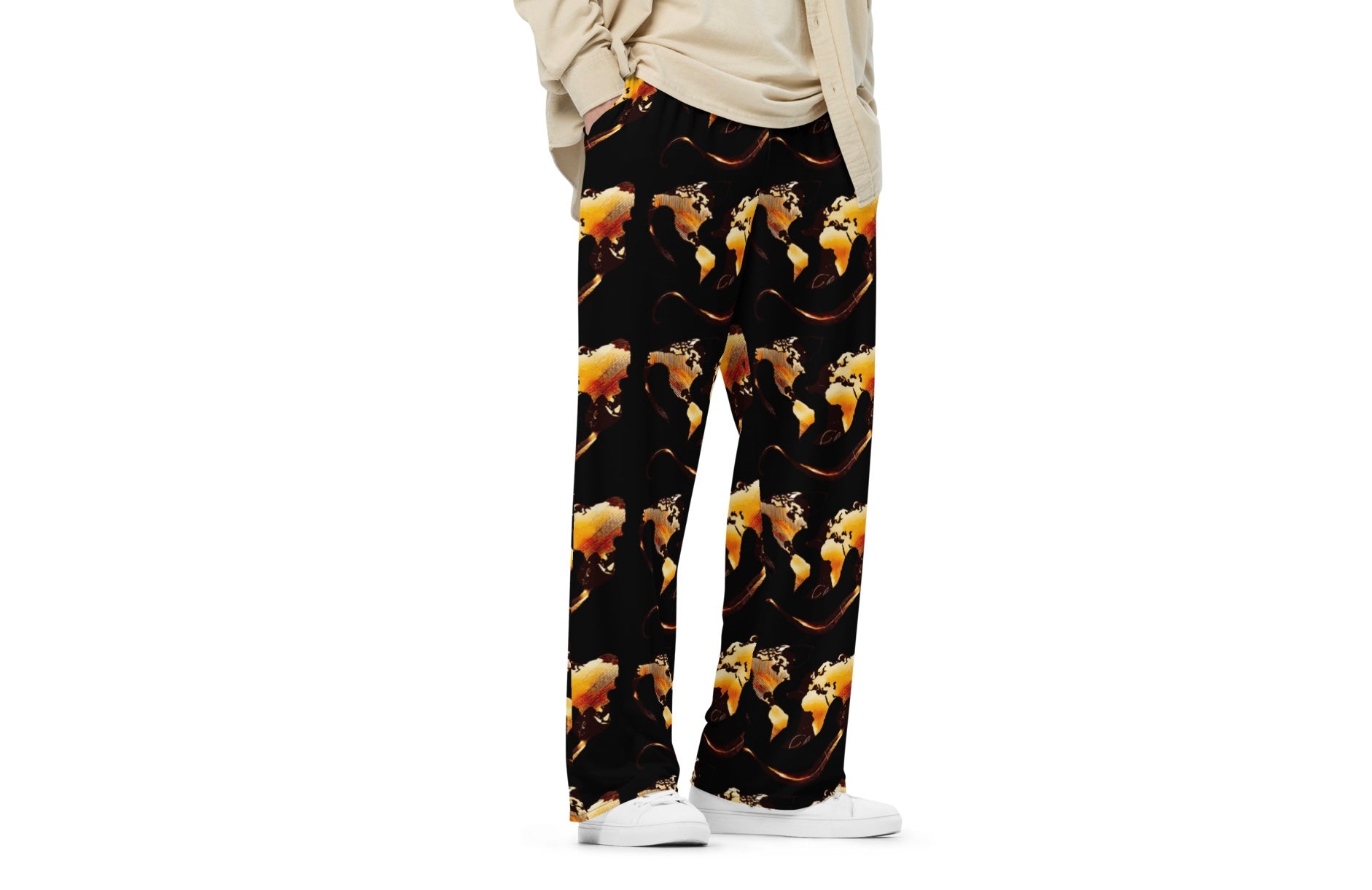 Midnight Flame Unisex Wide-Leg Pants