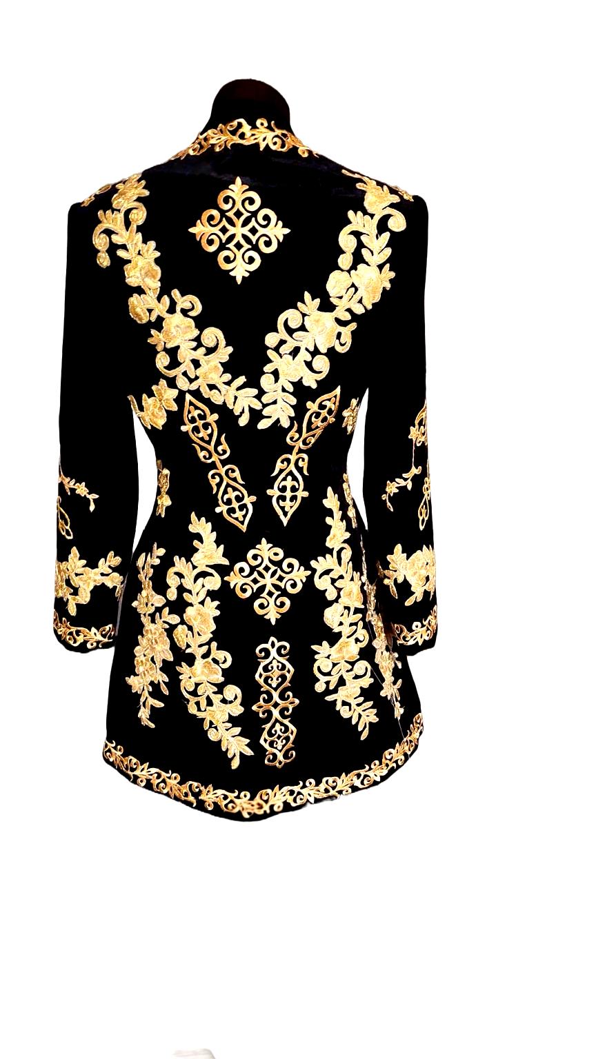 Black Golden Women Blazer
