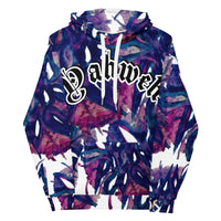Yahweh Abstract Print Hoodie showcasing urban elegance with vibrant colors and a stylish design, perfect for comfort and warmth.