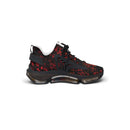Mosaic Crimson Women's Mesh Sneakers with TPU sole, stylish and breathable for modern women.