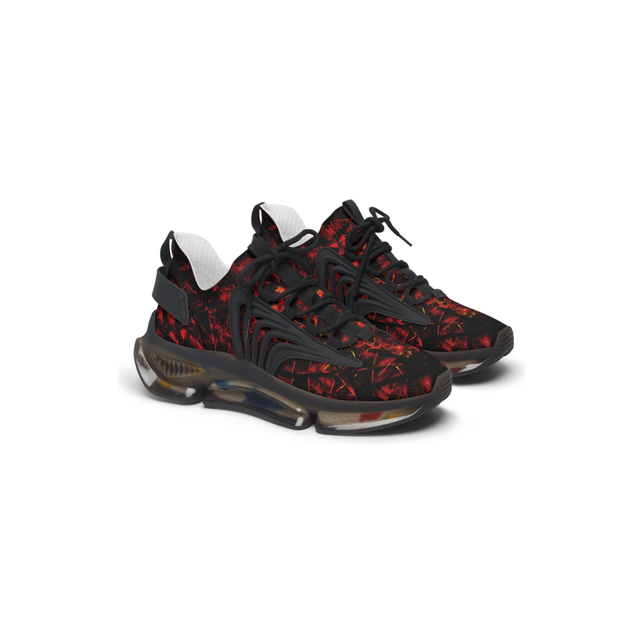 Mosaic Crimson Women's Mesh Sneakers