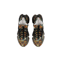 Lionheart Men's Mesh Sneakers featuring a bold lion-inspired print and breathable mesh design.
