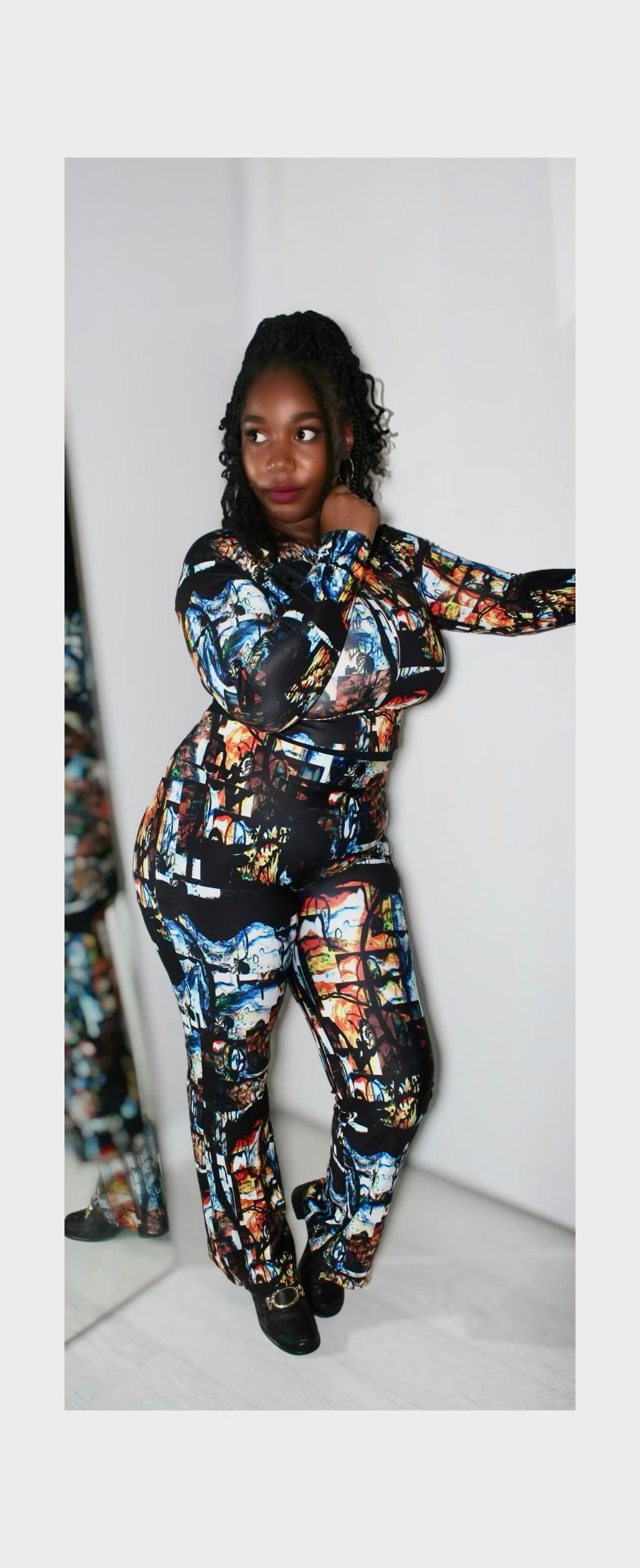Divine Paradise Inferno  long-sleeve crop top